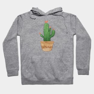 Watercolor flowering Cacti Hoodie